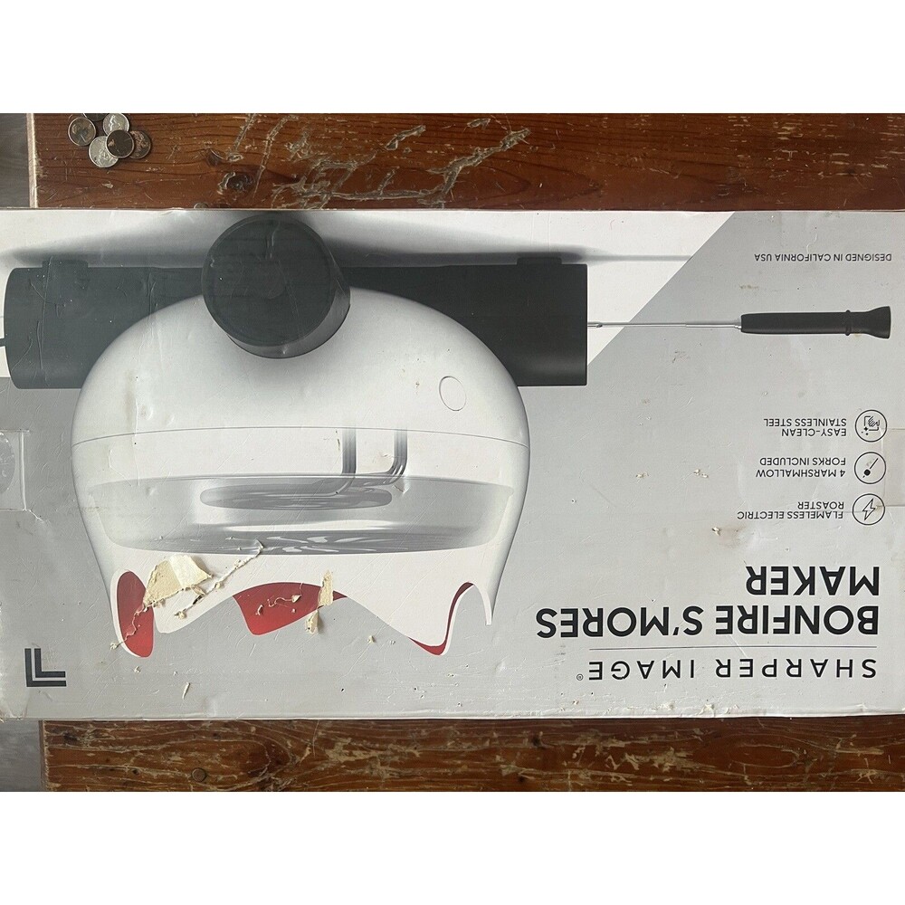 SHARPER IMAGE Electric Tabletop S'mores Maker for Indoors, 6 Piece Set